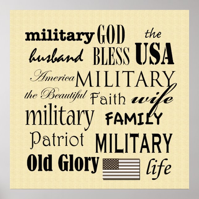 Military Subway Art Poster Print (Front)
