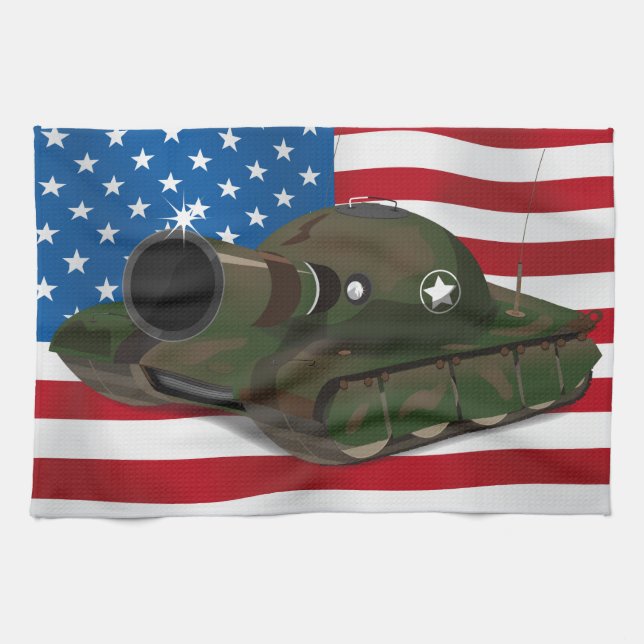 Military Tank Kitchen Towel (Horizontal)