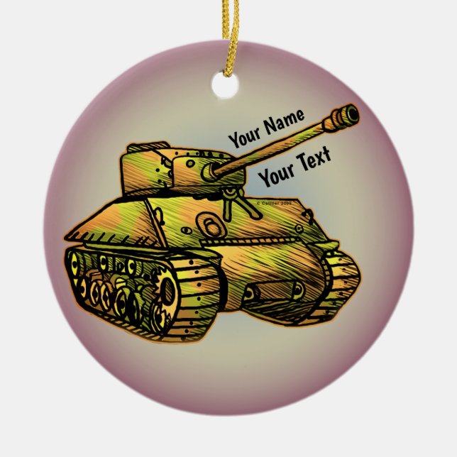 Military Tank ornament (Front)