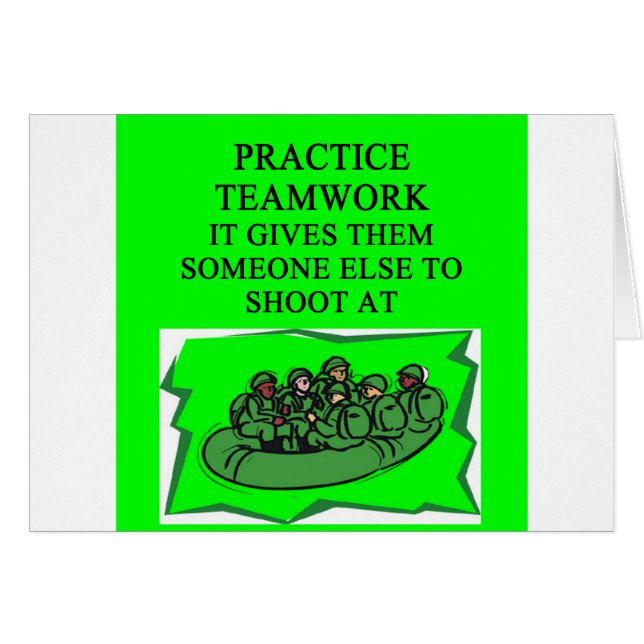 military teamwork joke (Front Horizontal)