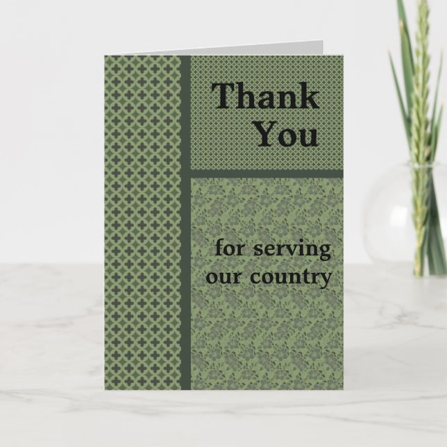 Military Thank You Card (Front)
