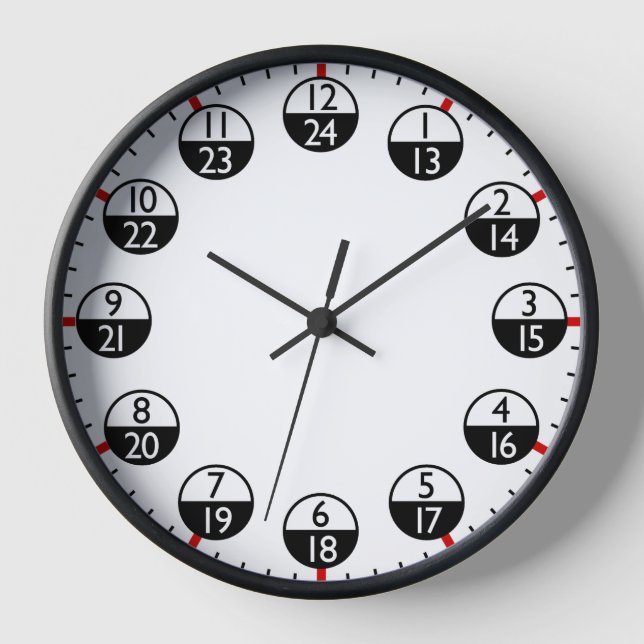 Military Time 24 hour  Clock (Front)