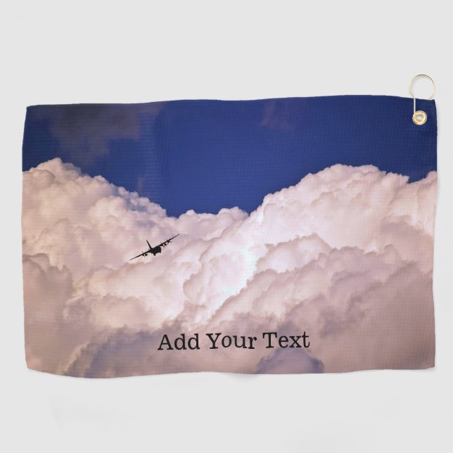 Military Transport Airplane by Shirley Taylor Golf Towel (Horizontal)
