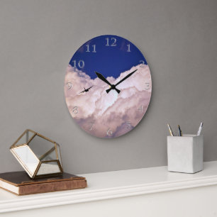 Military Transport Airplane by Shirley Taylor Large Clock
