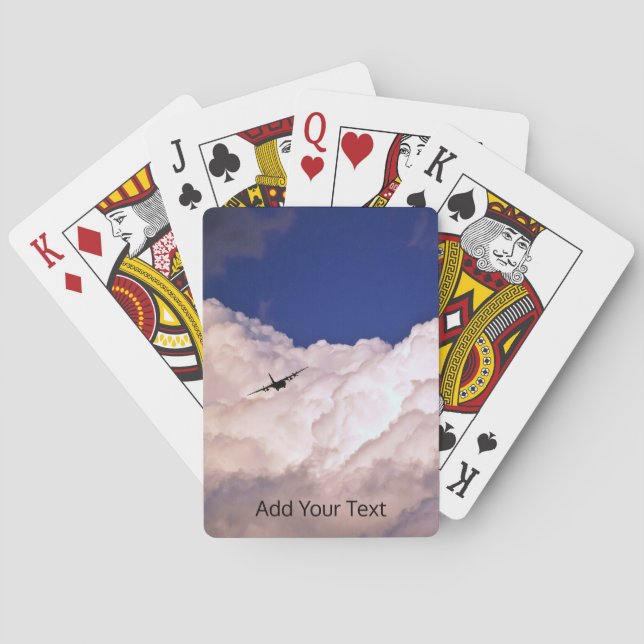 Military Transport Airplane by Shirley Taylor Playing Cards (Back)