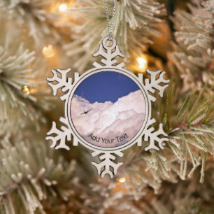 Military Transport Airplane by Shirley Taylor Snowflake Pewter Christmas Ornament