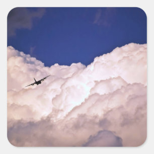 Military Transport Airplane by Shirley Taylor Square Sticker