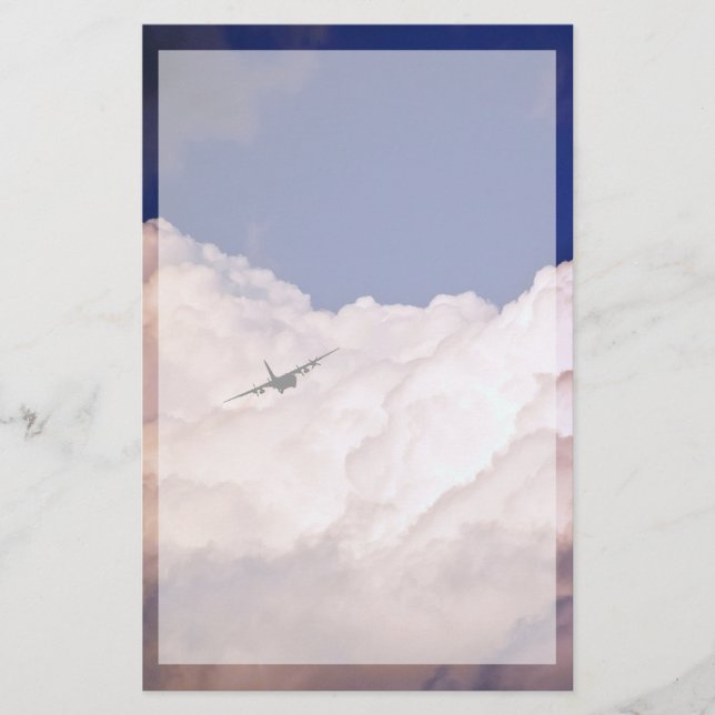 Military Transport Airplane by Shirley Taylor Stationery (Front)