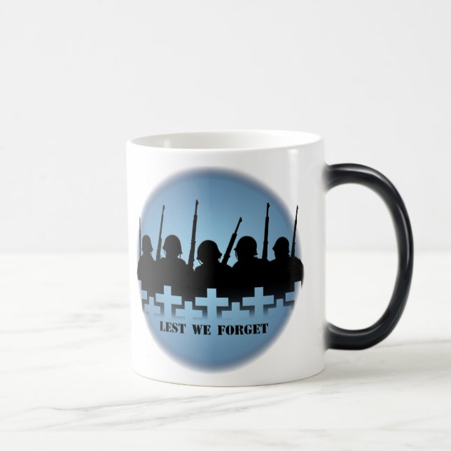 Military Tribute Cup Mug War Peace Lest we Forget (Right)