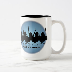 Military Tribute Mug War Peace Lest we Forget Cups