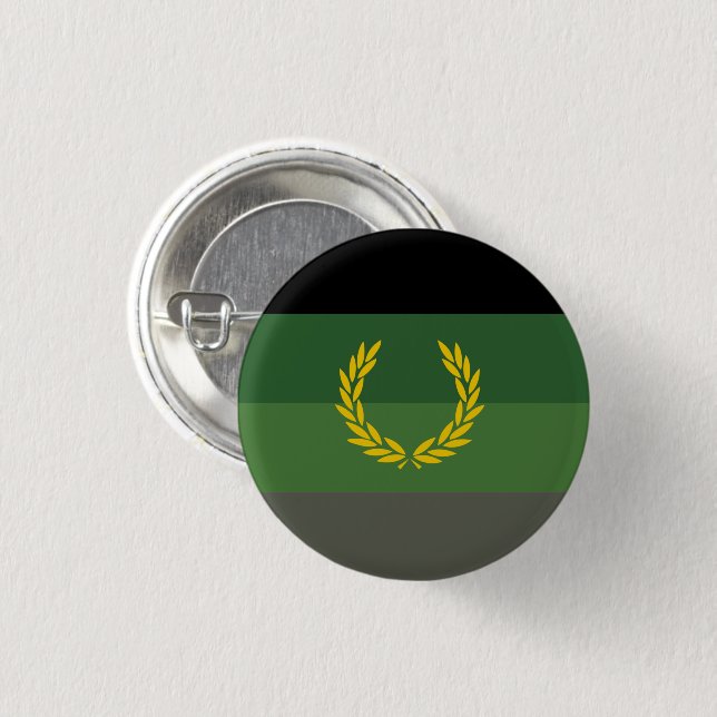 Military Uniform Pride Flag 1 Inch Round Button (Front & Back)