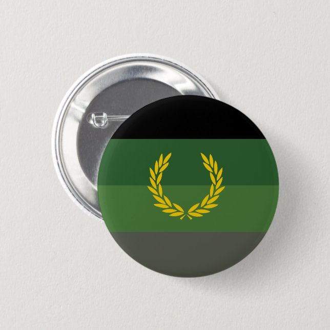 Military Uniform Pride Flag 2 Inch Round Button (Front & Back)