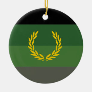 Military Uniform Pride Flag Ceramic Ornament