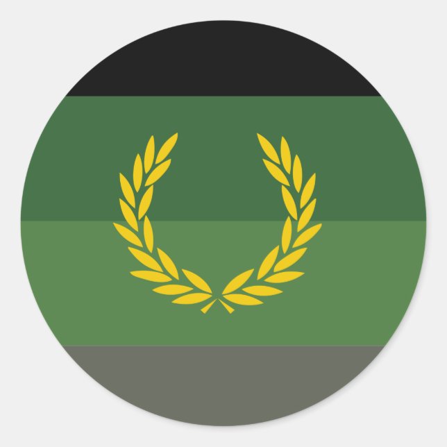 Military Uniform Pride Flag Classic Round Sticker (Front)