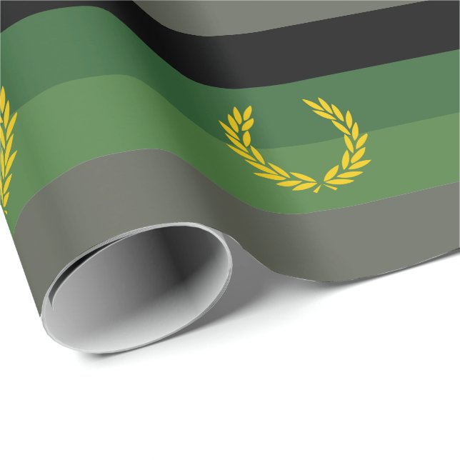 Military Uniform Pride Flag Wrapping Paper (Roll Corner)