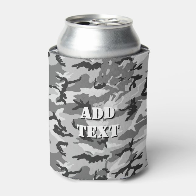 Military Urban Camouflage Pattern Can Cooler (Can Front)