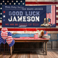 Military US Flag Boots 2.5x6' Going Away Party