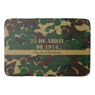 Military vehicle camouflage pattern bath mat