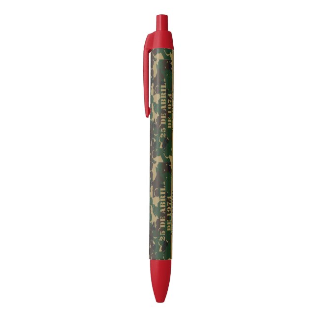 Military vehicle camouflage pattern black ink pen (Top (Vertical))