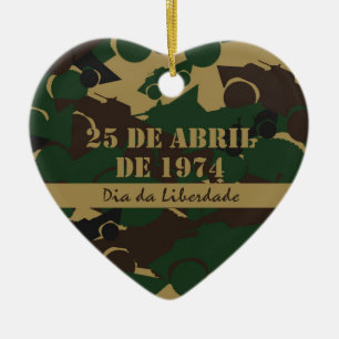 Military vehicle camouflage pattern ceramic ornament