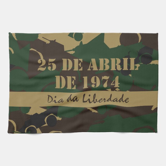 Military vehicle camouflage pattern kitchen towel (Horizontal)