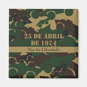 Military vehicle camouflage pattern magnet