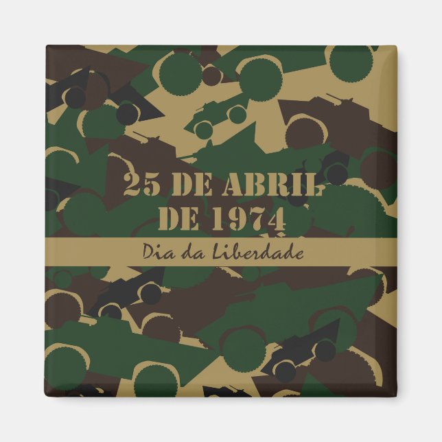 Military vehicle camouflage pattern magnet (Front)