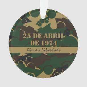 Military vehicle camouflage pattern ornament