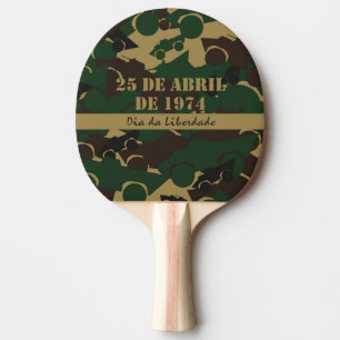 Military vehicle camouflage pattern ping pong paddle