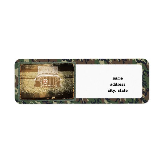 Military Vehicle Return Address Label