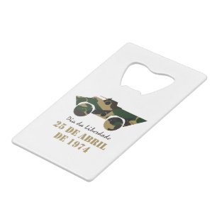 Military vehicle symbol of 25 April Revolution Credit Card Bottle Opener