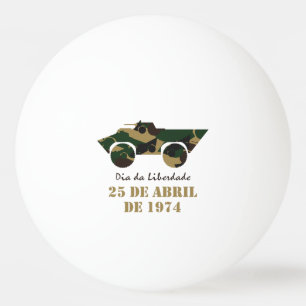 Military vehicle symbol of 25 April Revolution Ping Pong Ball