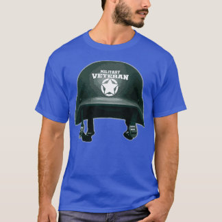 Military Vet helmet T-Shirt