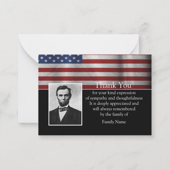 Military Veteran After Funeral Thank You Cards (Front)
