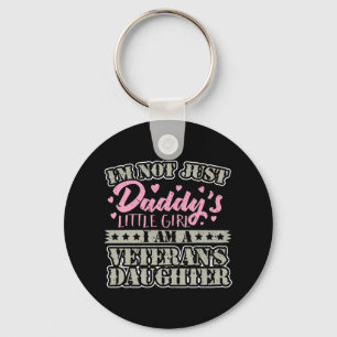 Military Veteran Daughter - Daddy's Little Girl Keychain