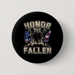 Military Veteran Soldier American Flag Trump Gift 2 Inch Round Button