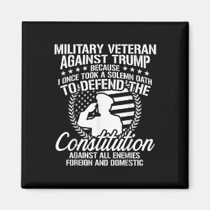 Military Veterans Against Trump 2020 Usa Election Magnet