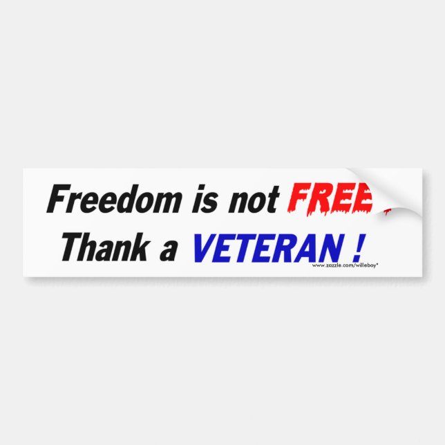 military veterans army navy marines vets air force bumper sticker (Front)