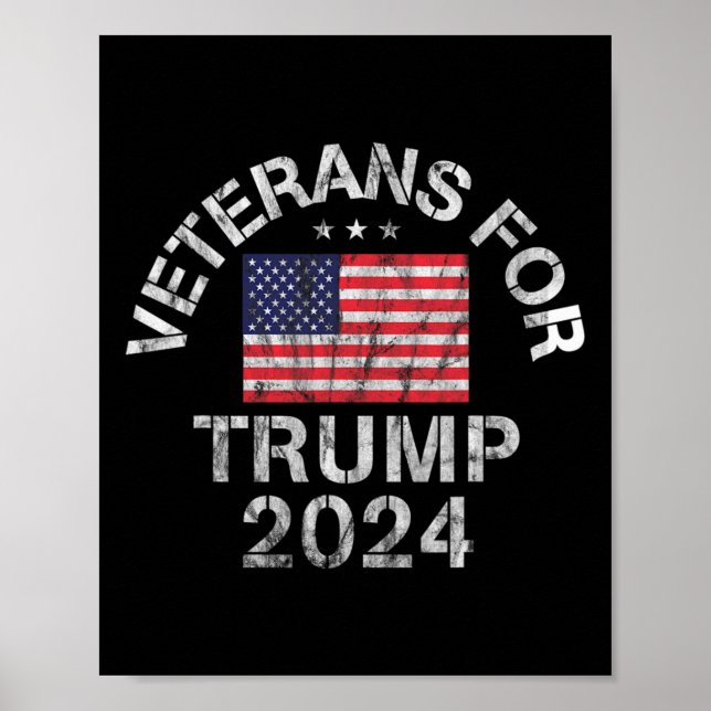 Military Veterans For Trump 2024  Poster (Front)