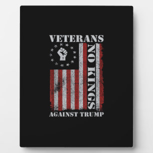 Military Veterans Protest Flag Patriotic Freedom Plaque