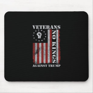 Military Veterans Protest USA Flag No Kings Americ Mouse Pad