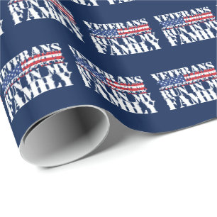 Military Veterans Run in My Family - Running Wrapping Paper