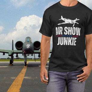 Military Vintage Airplane WWII Air Show Junkie T-Shirt