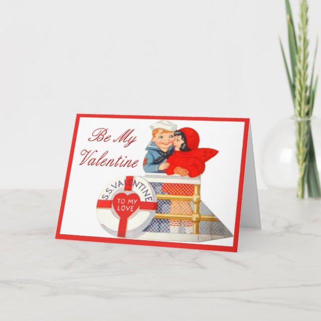 Military Vintage Navy Valentine Card (Front)