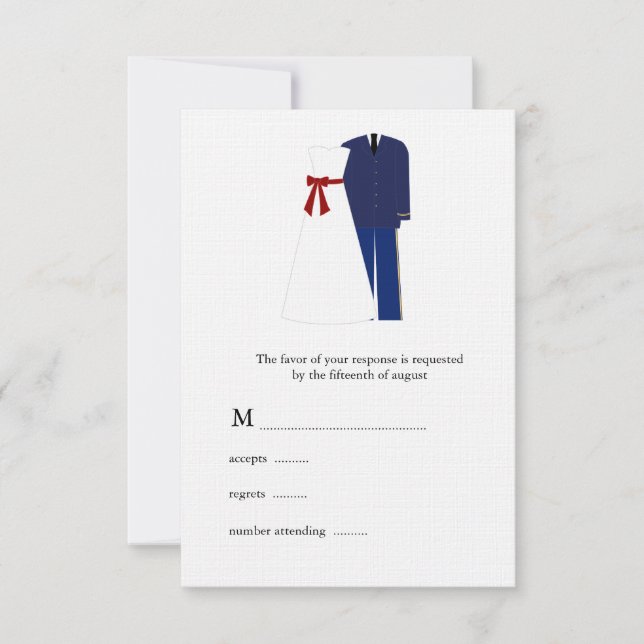 Military Wedding RSVP Cards (Front)