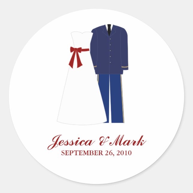 Military Wedding Stickers (Front)