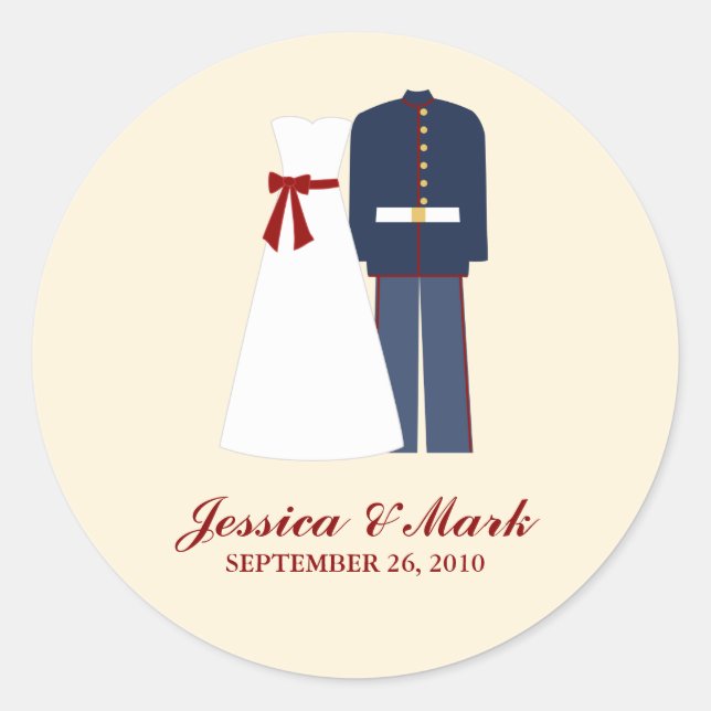 Military Wedding Stickers (Front)