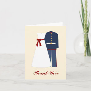 Military Wedding Thank You Notes
