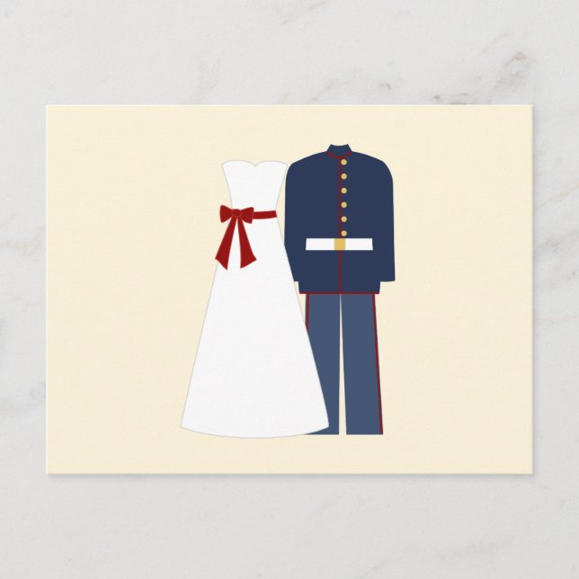 Military Wedding Wedding Response Cards (Front)