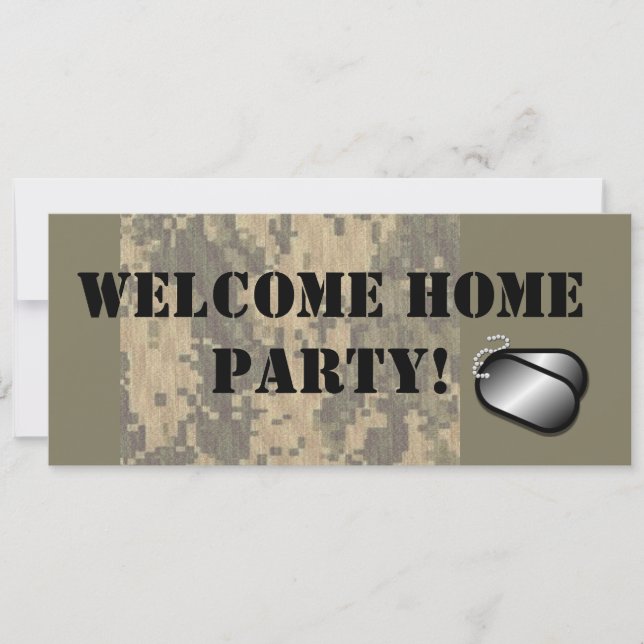 Military Welcome Home Party Custom Invitation (Front)